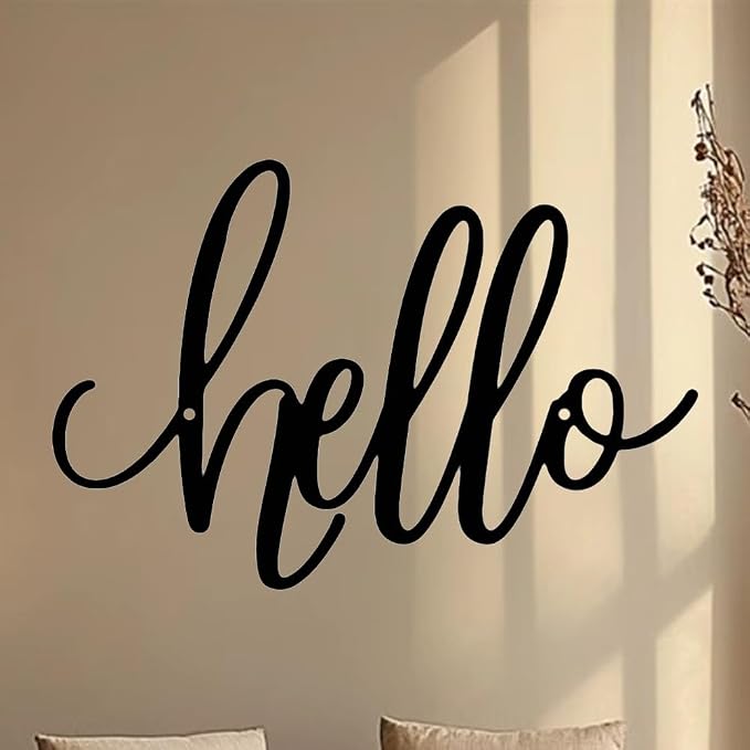 8x12 inch HELLO Sign metal home decoration wall decoration, corridor entrance by Unknown