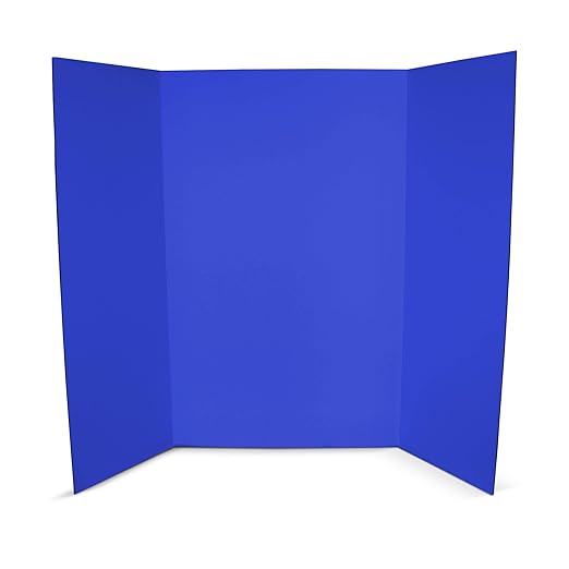 Flipside Products 36” x 48” Foam Project Boards for Presentations, Science Fair, School Projects, Event Displays and Trifold Picture Board - Blue - 3 Pack-DeskLoop Office