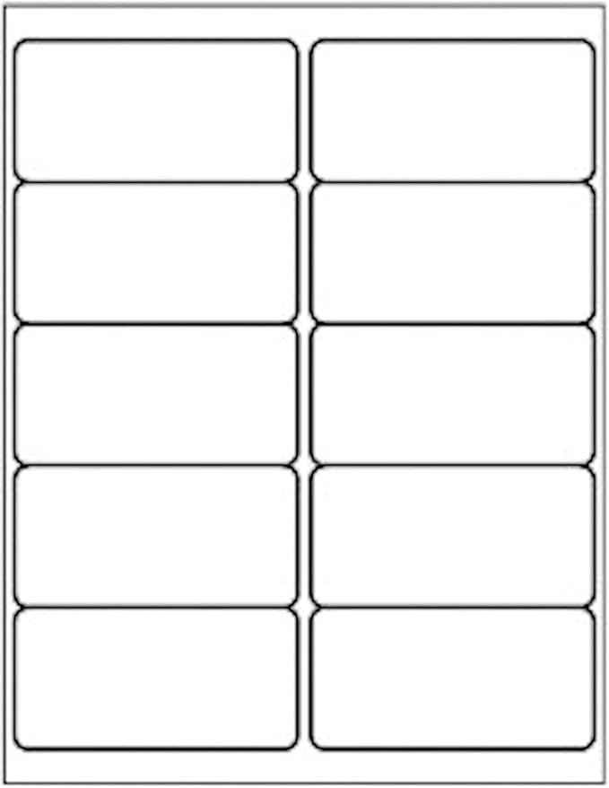 LabelMore 10 up Labels 2'' x 4" Shipping Address Labels by LabelMore