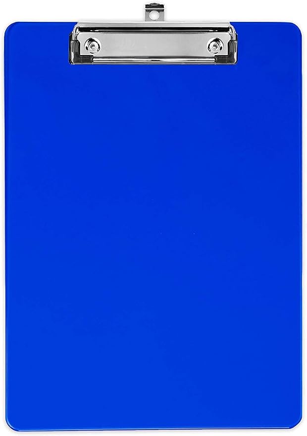 Blue Plastic Clipboard with Low Profile Clip - Image 8