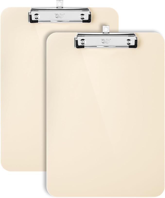 Mr. Pen- Plastic Clipboard, 12.5" x 9", 2 Pack, Clipboard Plastic | Low-Profile by MrPen