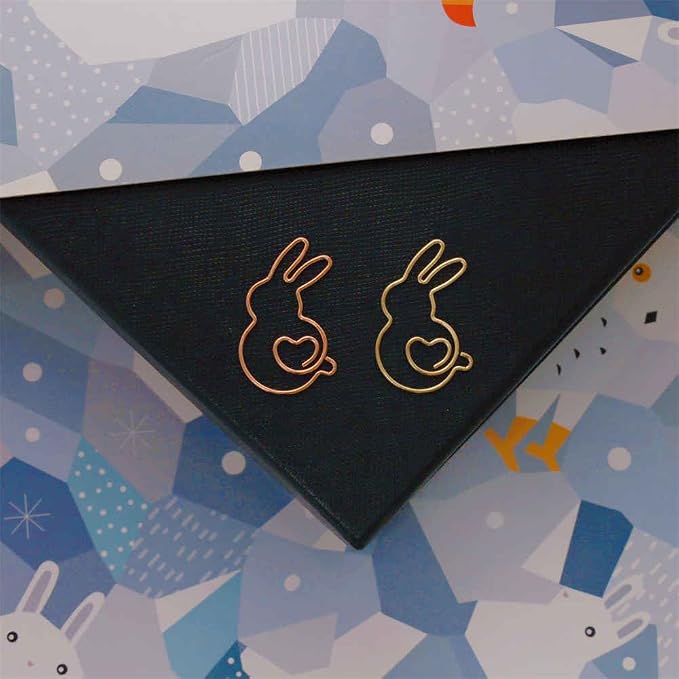 OWLFAVO 40pcs Bunny Shape Paper Clips - Image 3
