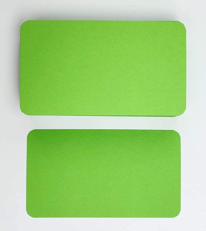 PPAPPAPPIYO 3.5x2 rounded corner index cards180gsm Thick Cardstock, Blank - Image 4