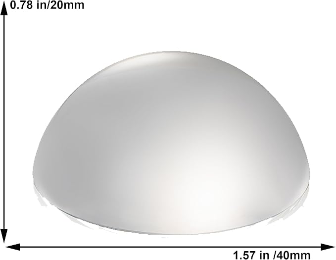 Set of 6 K9 Crystal Dome Magnifier Glass Paperweights - Image 3