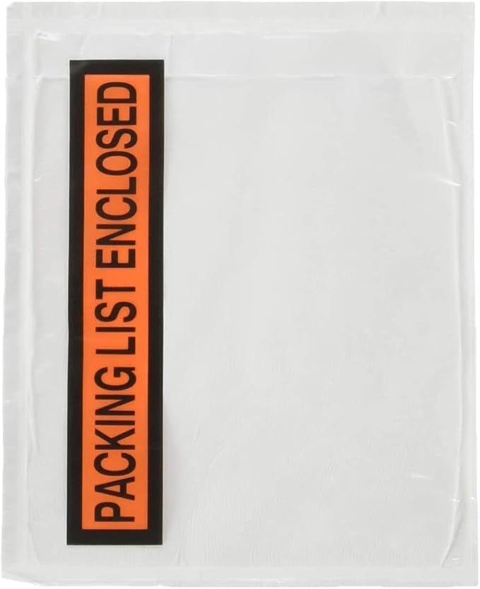 1000 Pieces 4.5x5.5 Clear with Packing List Enclosed Printing Pouch Envelope Bag by AVGPACKAGINGSUPPLIESMORE