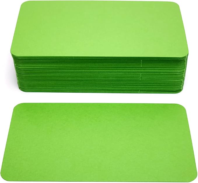 PPAPPAPPIYO 3.5x2 rounded corner index cards180gsm Thick Cardstock, Blank - Image 2