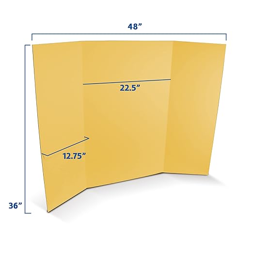 Flipside Products 36” x 48” Foam Project Boards for Presentations, Science Fair, School Projects, Event Displays and Trifold Picture Board - Yellow - 10 Pack-DeskLoop Office