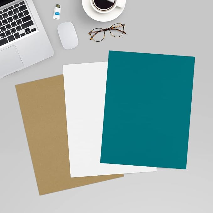 LUXPaper 8.5" x 11" Paper | Letter Size | Teal | 80lb. Text | 50 Qty - Image 6