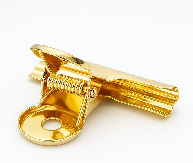 6PCS Bulldog Clip Gold Clips for Paper – Metal Binder Chip Retro Air Tight T - Image 8
