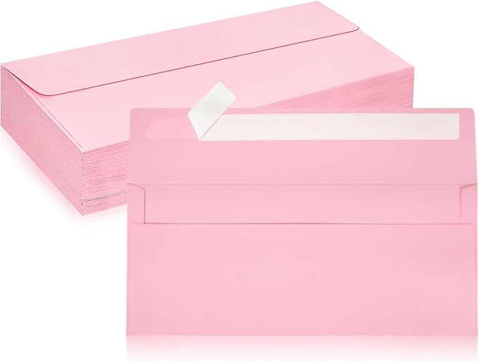 50 Pack #10 Business Envelopes, Letter Size Business Mailing Envelopes by LIKAJON