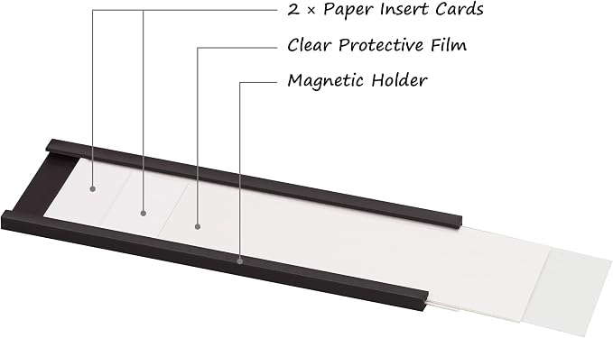 Realth C Channel Magnetic Label Holders 2'' x 3'' 50 Pack, Magnetic File - Image 5