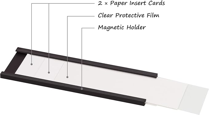 Whiteboard Magnets Label Holders 30 Pack 1'' x 2'' - Image 6