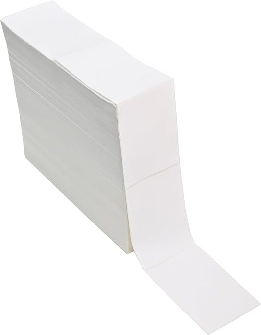 L LIKED 5000 Fanfold 4 x 6 Thermal Labels, with Perforated Line Shipping Labels, Compatible with Zebra & Rollo Printer, White, Commercial Grade-DeskLoop Office
