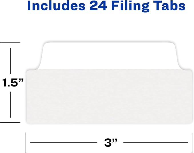 Avery Filing Ultra Tabs, 2-Side Writable, 24 Repositionable File Tabs - Image 7