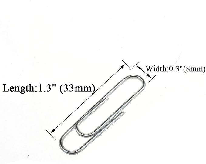 HAHIYO Paper Clips 1.3" Length Silver Paperclips Vinyl Coated Prevent - Image 2