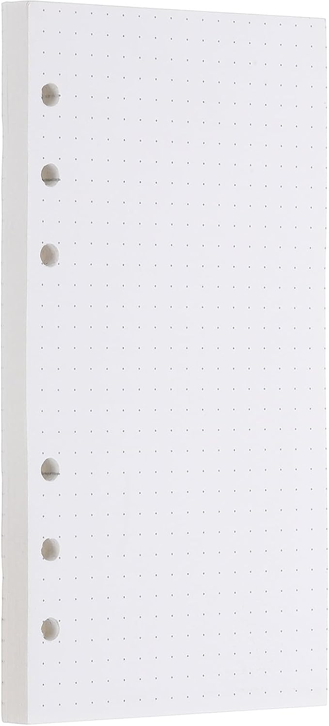 PATIKIL A6 Dot Grid Paper 6-Ring Binder Loose Leaf Planner Filler Paper Planner Inserts, 80 Sheets/160 Pages, Lined-DeskLoop Office