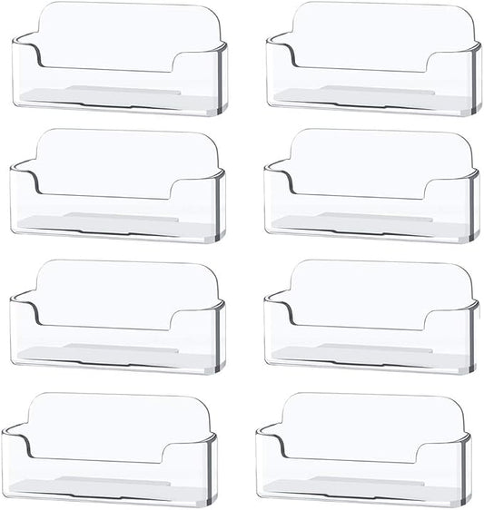 Qizpcer 8 Pack Plastic Business Card Holder by Qizpcer