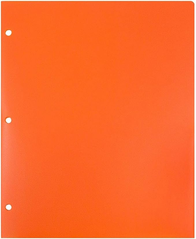 JAM PAPER Heavy Duty Plastic 3 Hole Punch Pocket Folders - Image 4