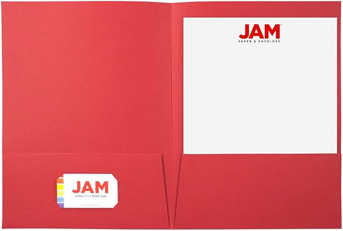 JAM PAPER Two Pocket Textured Linen Presentation Folders - Image 2