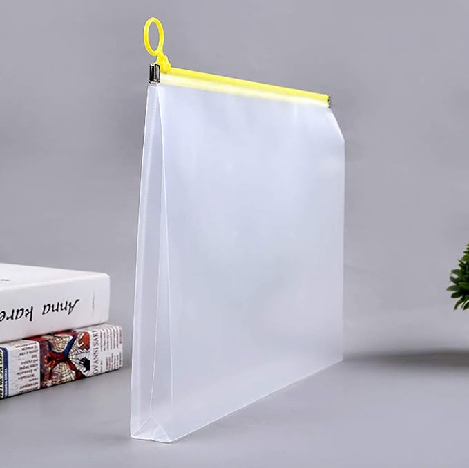 5Packs 9 3/4 x 13 Clear Plastic Zip Envelopes Letter File Document Paper Folder - Image 6