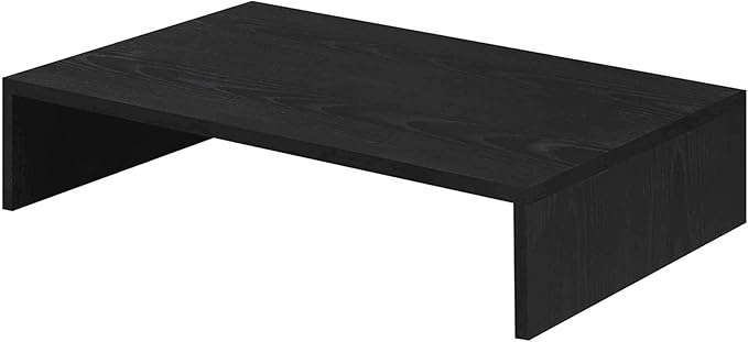 Convenience Concepts Small Designs2Go Monitor Riser for TVs up to 26 Inches, Black-DeskLoop Office