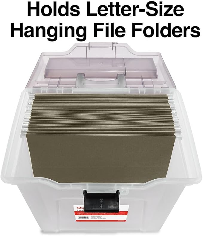 STAPLES File Box File Portable Tote, Letter Size - Image 9
