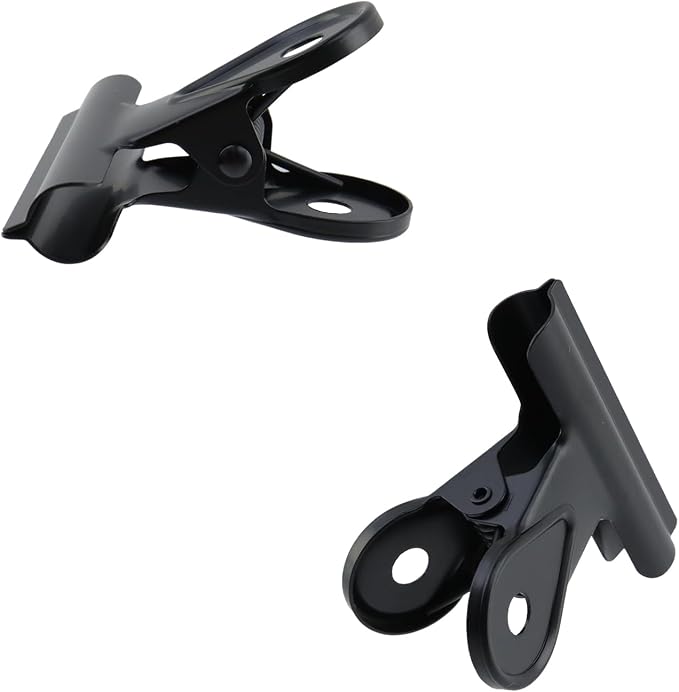 Xiaoyztan Mini Clips, 50mm Wide Metal Black Bulldog Clips Paper Clip Binder - Image 4