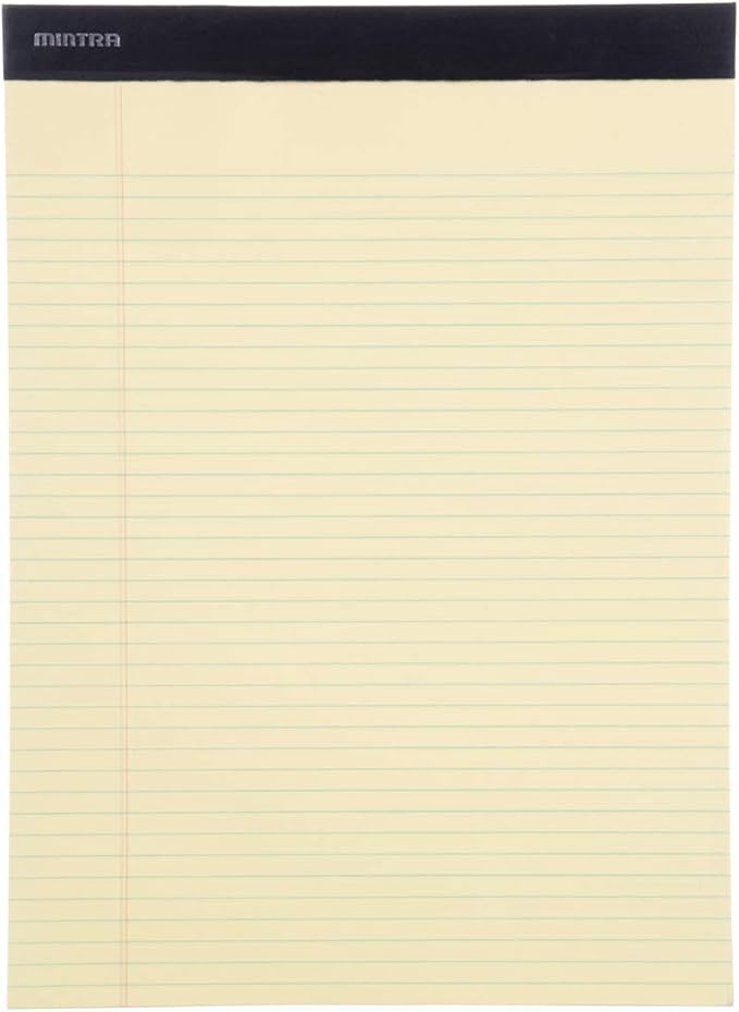 Mintra Office Legal Pads - ((BASIC CANARY 6pk, 8.5in x 11in, NARROW RULED))-DeskLoop Office