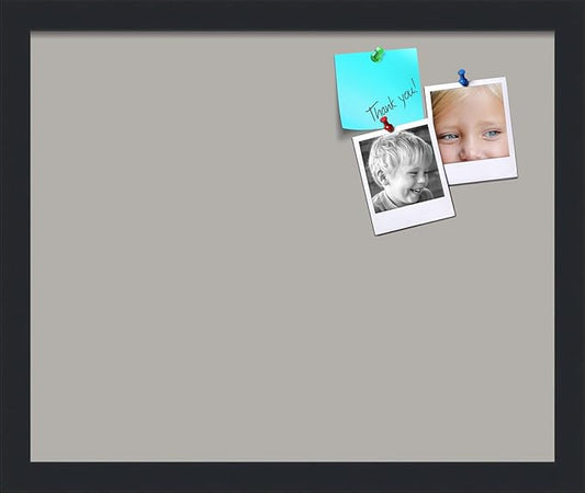 PinPix 17x14 Inch Cork Bulletin Board. This Decorative Framed Pin Board Comes with Dark Stone Design and a Satin Black Frame. Ideal for Home Office Decor or Message Board (PinPix-1808)-DeskLoop Office