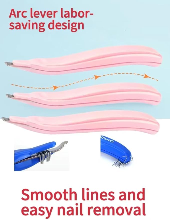3Pink Professional Magnetic Staple Remover Puller Rubberized Staples Remover - Image 2