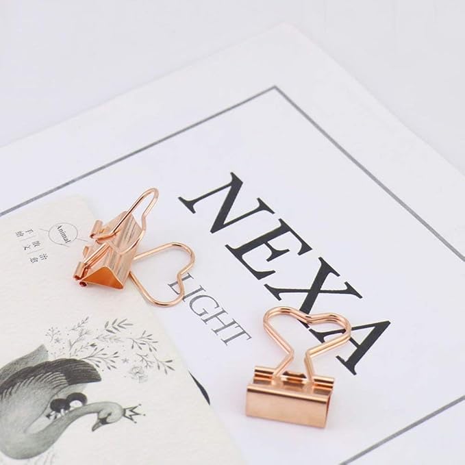 Rose Gold Metal Binder Clips - Image 4
