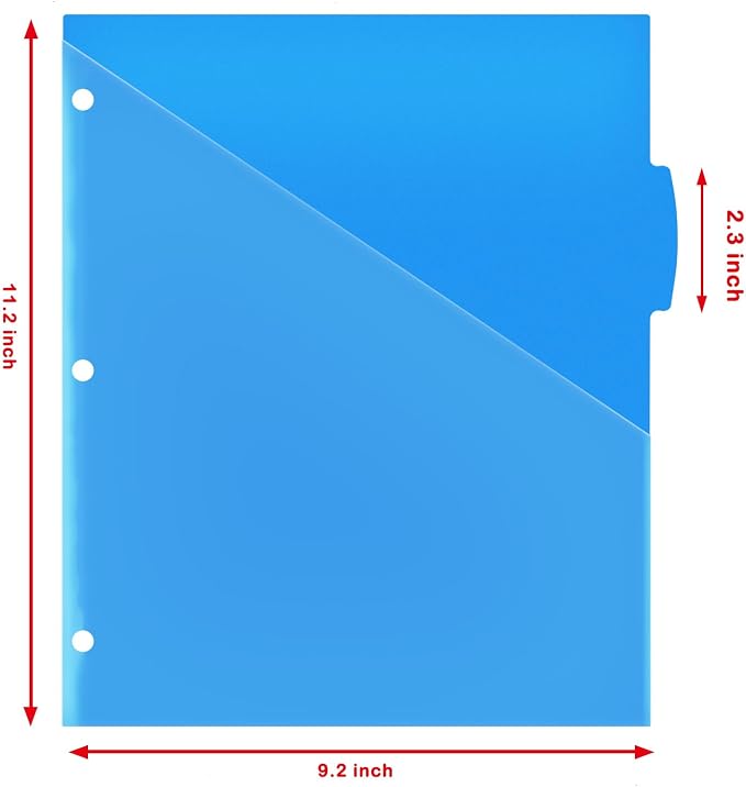 5 Tabs Plastic Dividers with Clear Front Pocket - Image 9