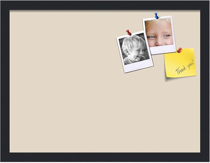 PinPix 20x15 Inch Cork Bulletin Board. This Decorative Framed Pin Board Comes with Desert Pastel Design and a Satin Black Frame. Ideal for Home Office Decor or Message Board (PinPix-1815)-DeskLoop Office