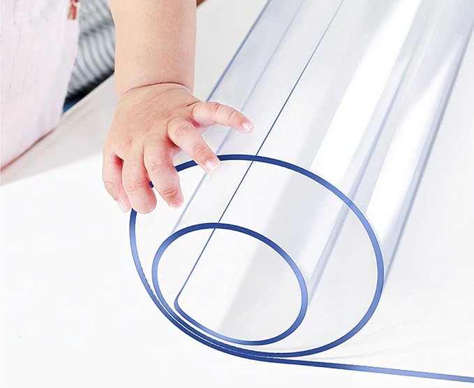 28x48 inch Multi Size Clear Plastic Table Protector 1.5mm Thick PVC Cover Pad by Wadrac