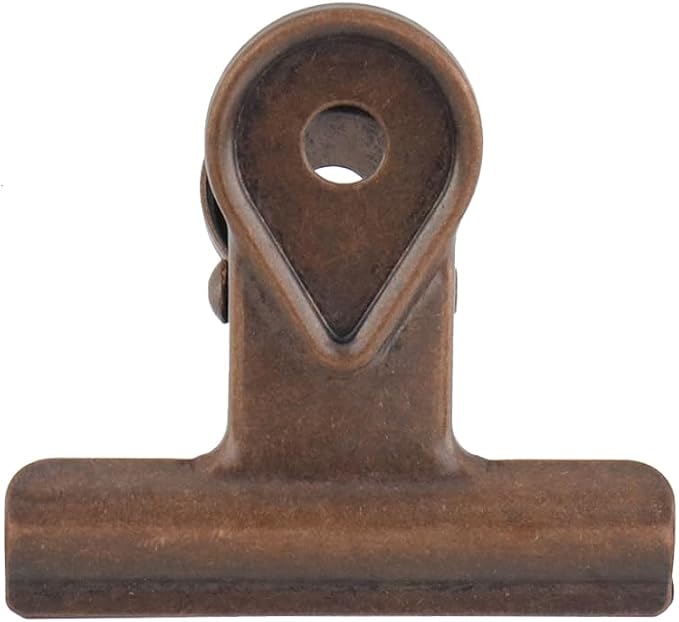 Xiaoyztan Mini Clips, 40mm Wide Red Bronze Bulldog Clips Paper Clip Binder Bull - Image 2
