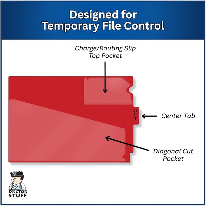 Doctor Stuff - Center Tab Vinyl Outguides, Diagonal Cut Front Pocket, Top - Image 4