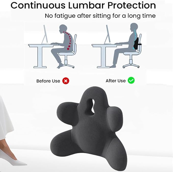 Lumbar Support Pillow for Office Chair, Back Pillow Lumbar Support for Car - Image 2