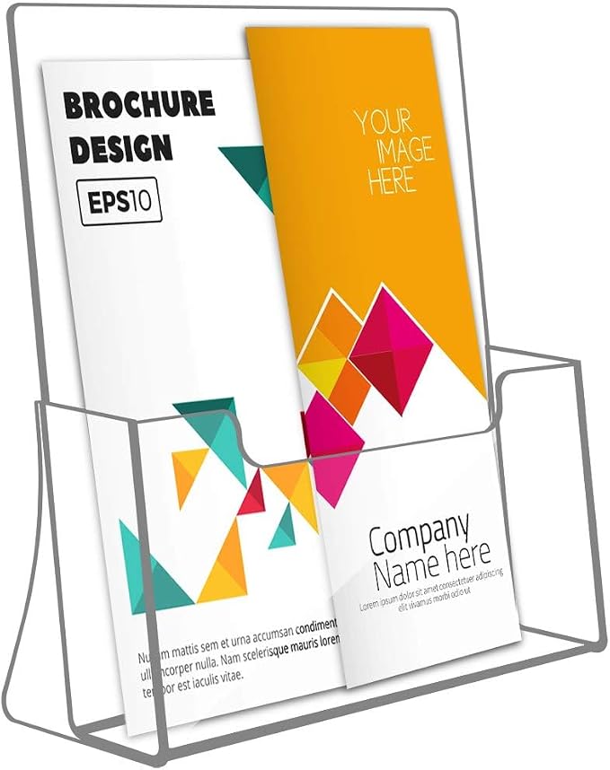 NIUBEE Acrylic Brochure Holder 8.5 x 11 inches 2 Pack, Acrylic Countertop - Image 5