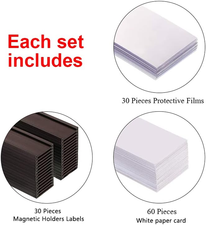 C Channel Magentic Label Holders 2x4 Inch, Magnetic Data Card Holders File - Image 3