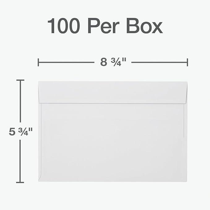 Columbian A9 Mailing Envelopes, 100 Pack, Self Seal White Envelopes - Image 4