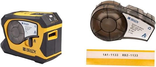 Brady M211 Portable Bluetooth Label Printer and Authentic Self-Laminating Wire Wrap Labeling Tape-DeskLoop Office