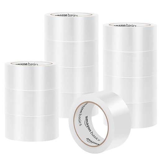 Amazon Basics Packaging Tape for Shipping, Moving and Storing, 1.88 in x 54.6 by AmazonBasics