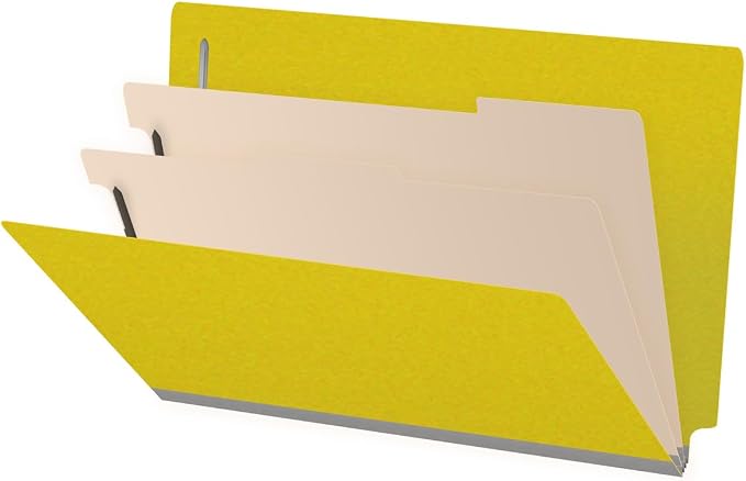 Ecom Folders End Tab Pressboard Classification Folders | Legal Size 25 Pt Stock by Ecom+Folders