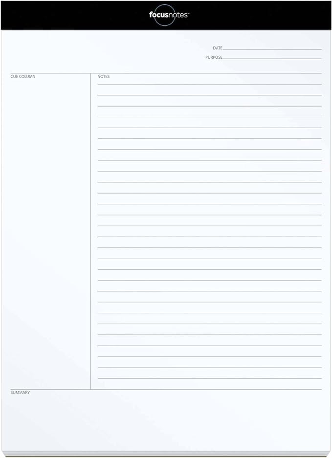Oxford FocusNotes Writing Pad, 8.5 x 11 Sheets, Guided Note, Cue & Summary - Image 4