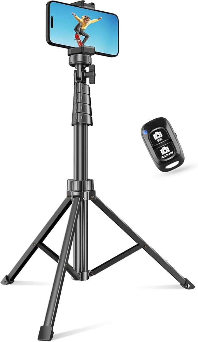SENSYNE 62" Phone Tripod for iPhone, Extendable Selfie Stick Tripod Stand by sensyne