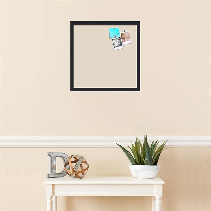PinPix 18x18 Inch Cork Bulletin Board. This Decorative Framed Pin Board Comes with Desert Pastel Design and a Satin Black Frame. Ideal for Home Office Decor or Message Board (PinPix-1815)-DeskLoop Office