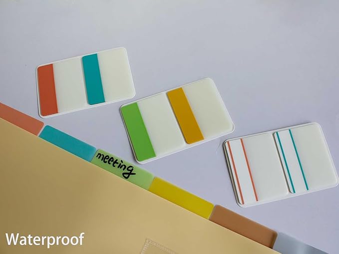 ELII 300 Pcs Tabs 2 Inch Sticky Index Tabs, Writable and Repositionable Book Tabs Page Tabs Colored Page Markers, Tabs for Books, Notebook Tabs, Tabs for Annotating Books (Pastel)-DeskLoop Office