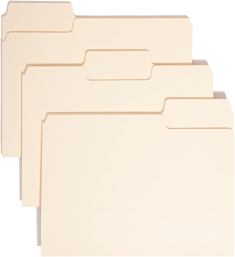 Smead SuperTab Heavyweight File Folder, Oversized 1/3-Cut Tab, Letter Size by SMEAD