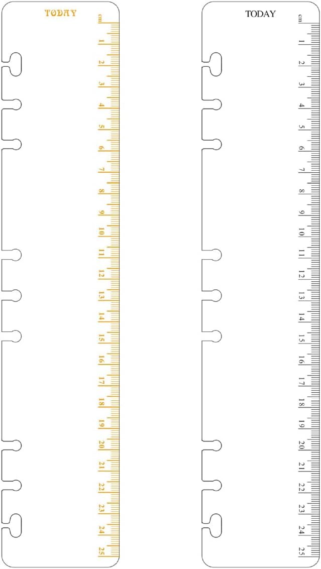 2 Pack B5 9 Holes Page Marker Ruler Plastic Binder Ruler Divider Ruler by Zelten