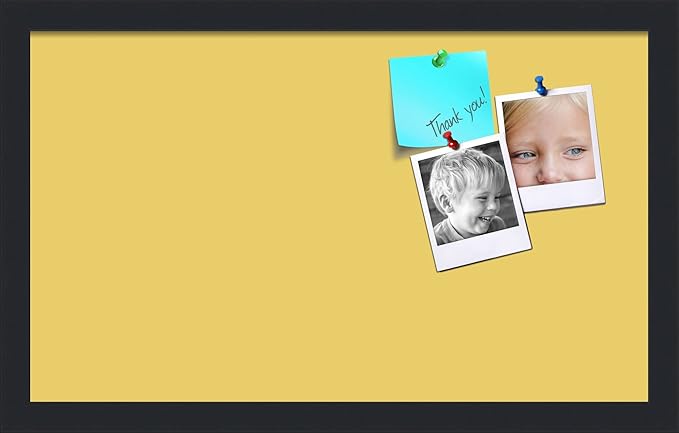 PinPix 20x12 Inch Cork Bulletin Board. This Decorative Framed Pin Board Comes with Honey Pastel Design and a Satin Black Frame. Ideal for Home Office Decor or Message Board (PinPix-1810)-DeskLoop Office